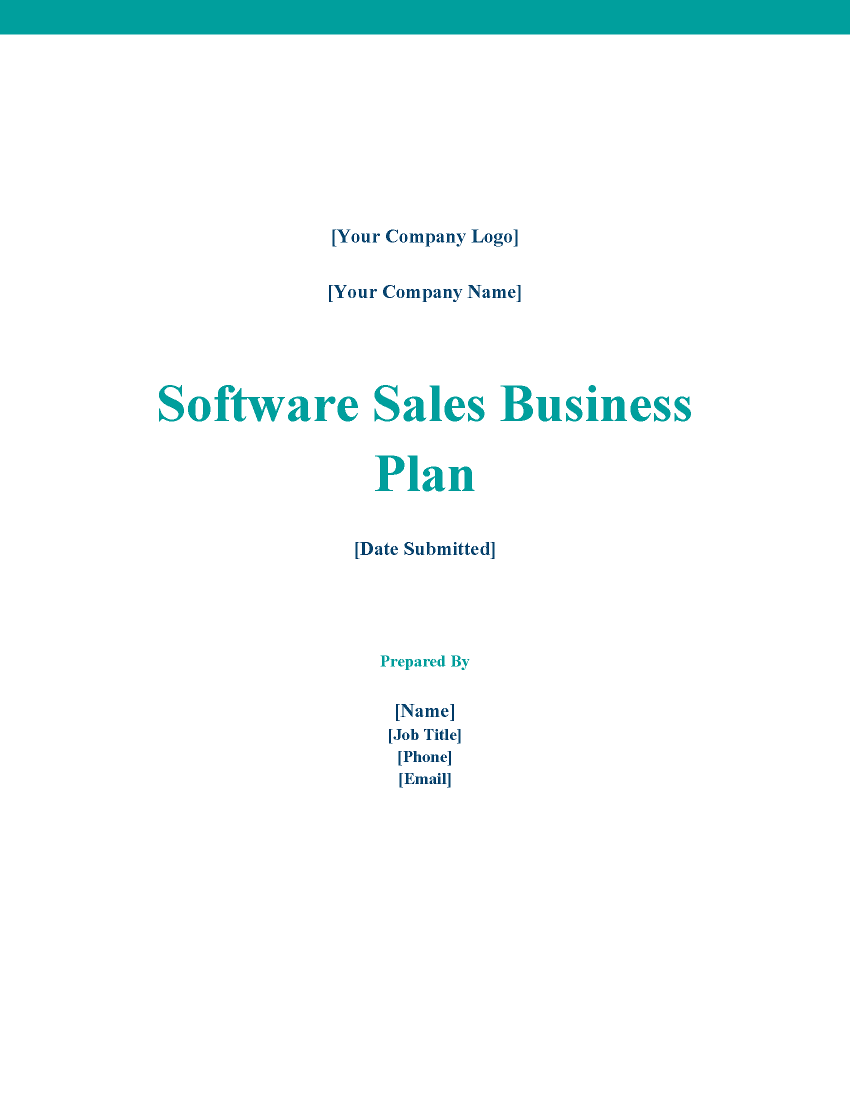 27 - Software Sales Business Plan Template
